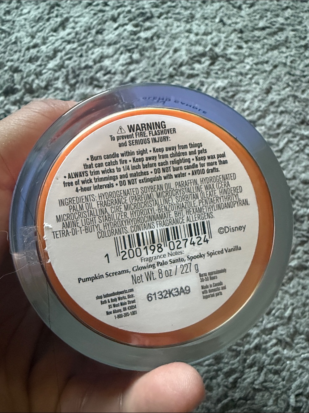 Bath & Body Works Orange and Black Jack Skellington Jar Candle - Picture 3 of 3